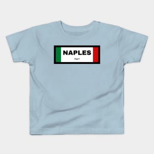 Naples City in Italian Flag Kids T-Shirt